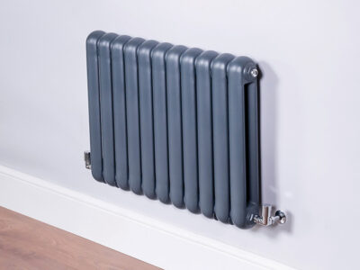 DQ Cassius horizontal radiator in a grey finish